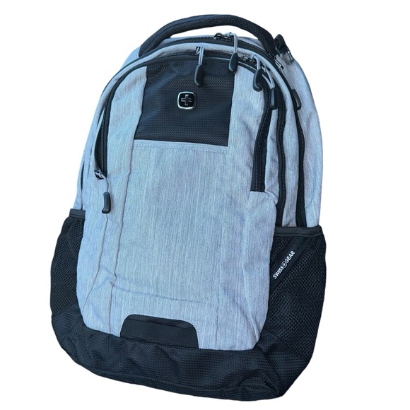 NWOT SWISSGEAR Laptop Backpack - Special Edition - Light Gray Heather/Black - Picture 7 of 7